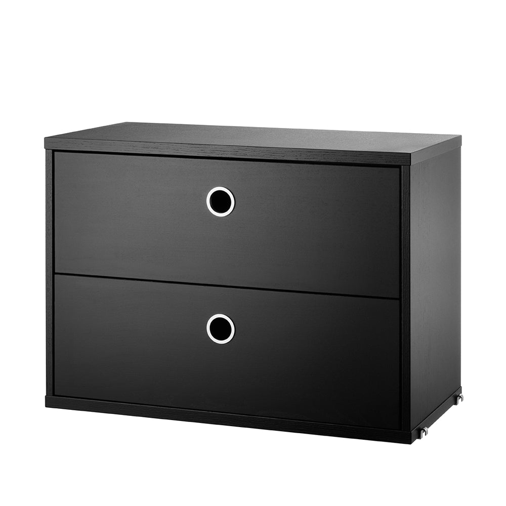 Chest of Drawers (Cajonera) 58/42/30 Black Stained Ash