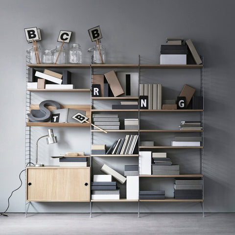 String Shelves 58/30 Oak (Pack de 3)