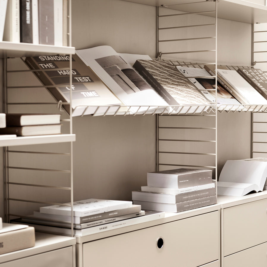 Magazine Shelf Wire (Revistero alambre) 78/30/15 Beige (Pack de 1)