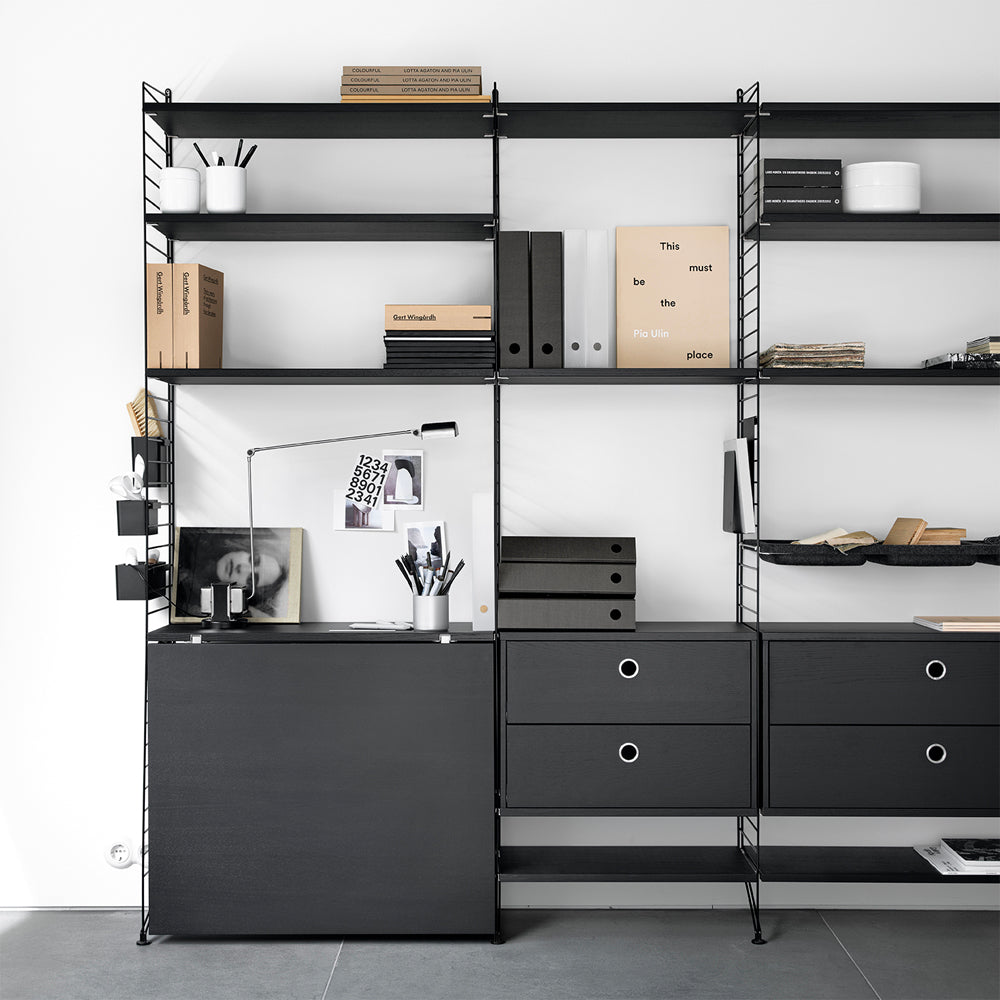 Chest of Drawers (Cajonera) 58/42/30 Black Stained Ash