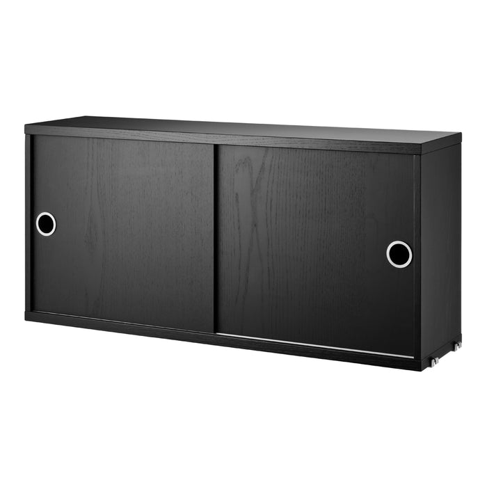 Cabinet Sliding Doors (Gabinete con Puertas Correderas) 78/42/20 Black Stained Ash