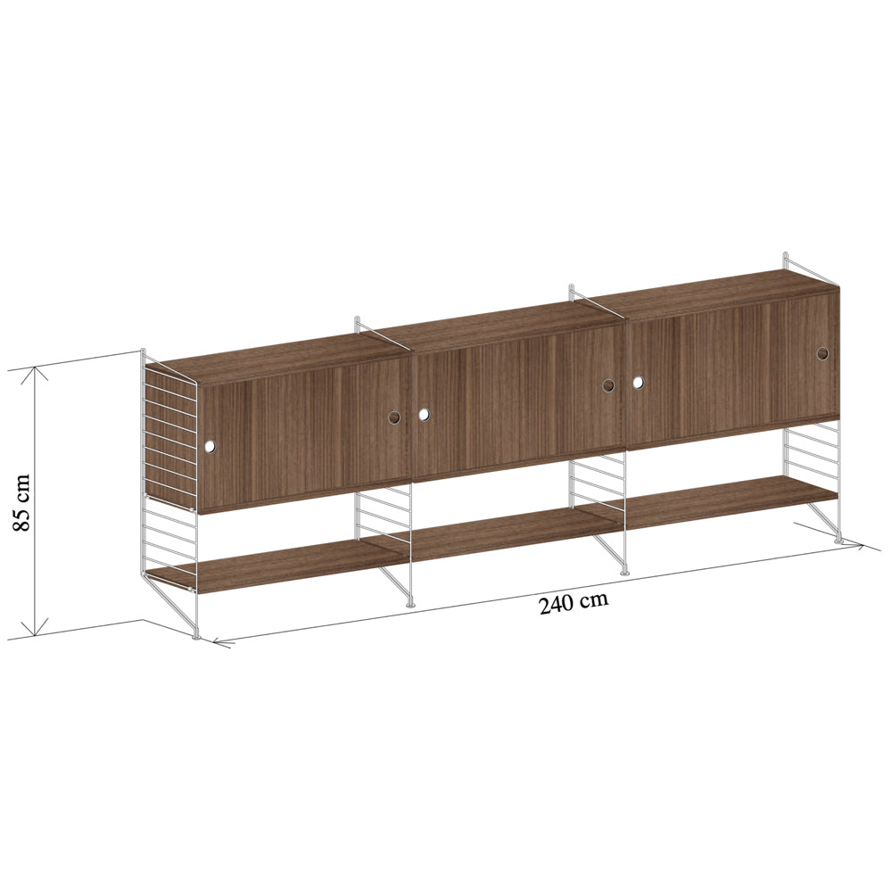 Sistema String® - Arrimo Walnut/ White