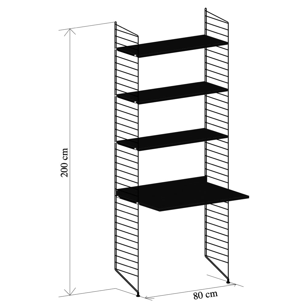 Sistema String® - Escritorio Black/ Black