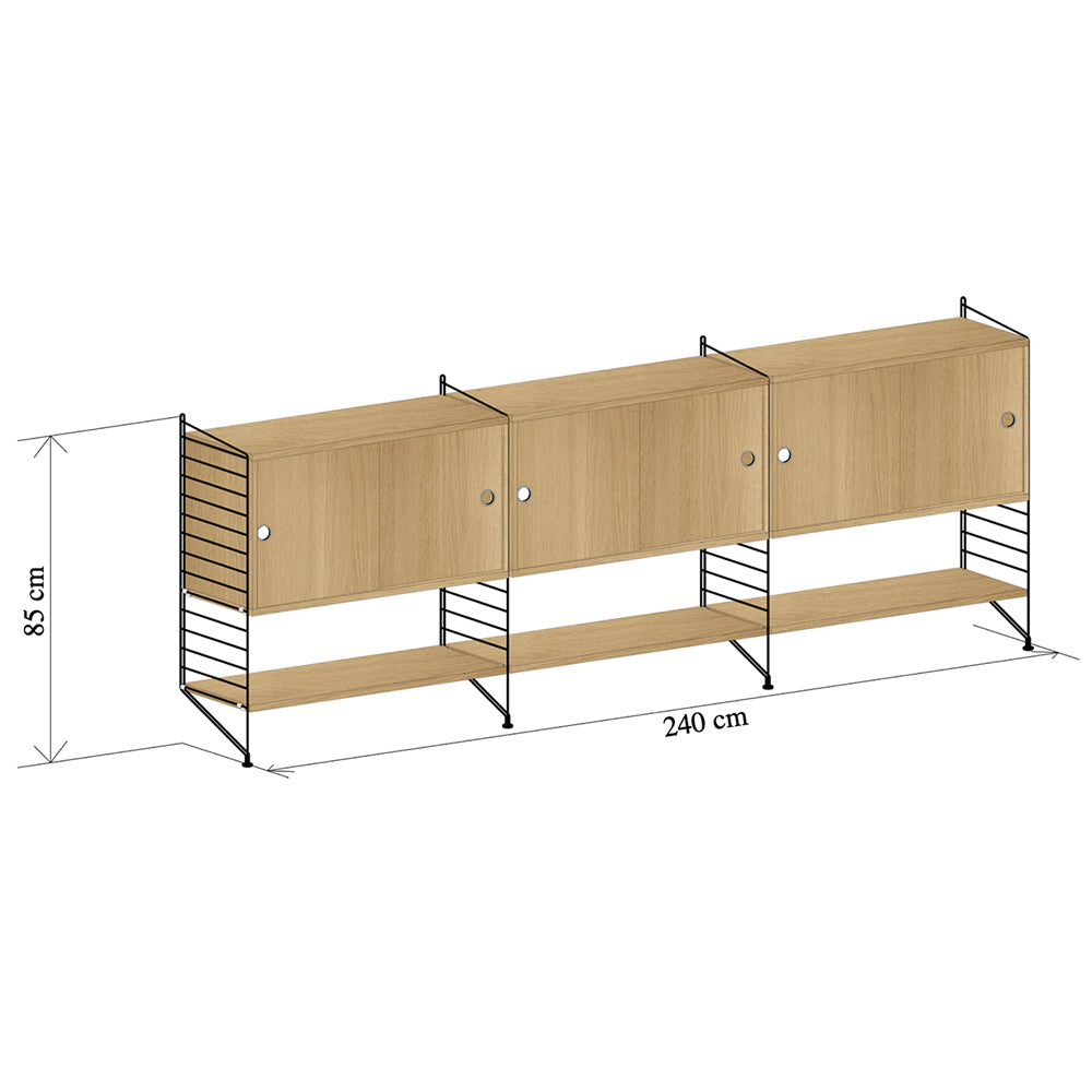 Sistema String® - Arrimo Black/ Oak