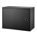 Cabinet with Swing Door (Gabinete puerta abatible) 58/42/30 Black Stained Ash