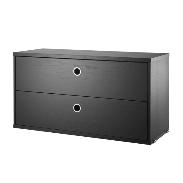 Chest of drawers (Cajonera) 78/42/30 Stained Ash Black